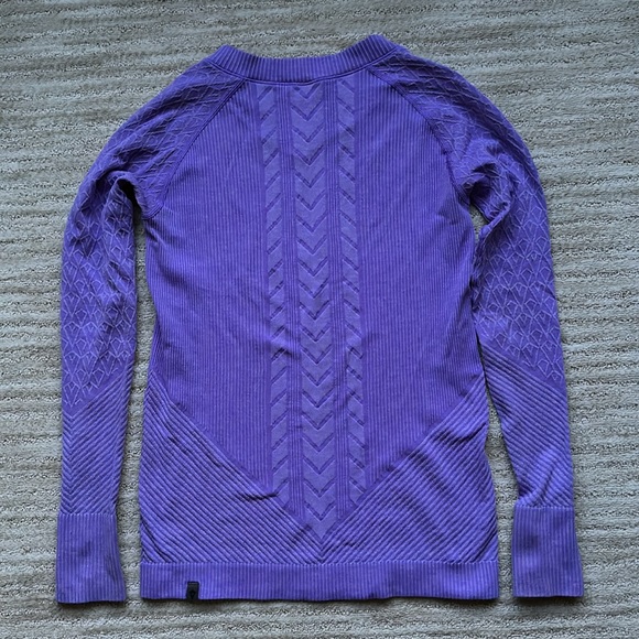 EUC Ivivva by Lululemon Glacier Air Long Sleeve Top Shirt Purple Size 12 - Picture 3 of 13